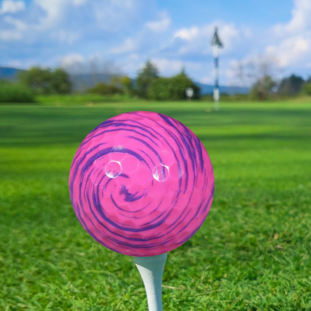 Pink Swirl Golf balls 6 pack - Great Gift Idea