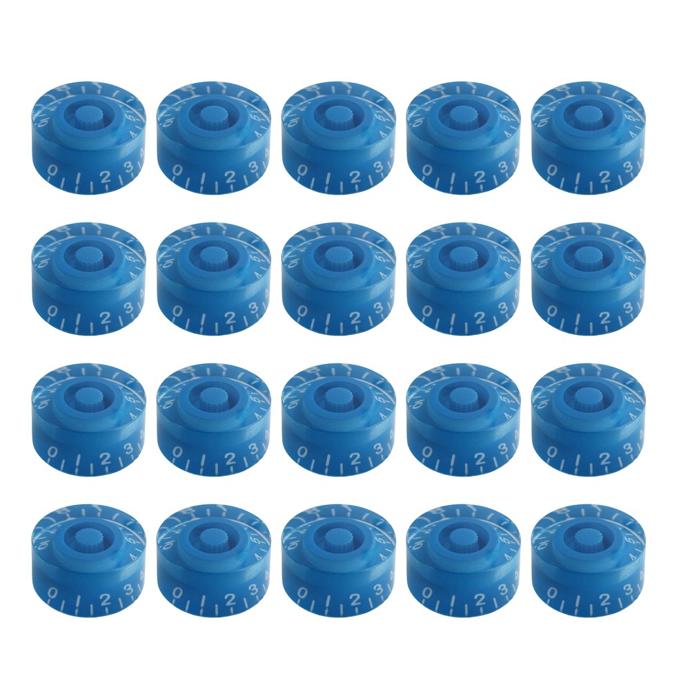 FLEOR 20PCS Blue Barrel LP Guitar Volume Tone Knob Control Speed Knobs Button