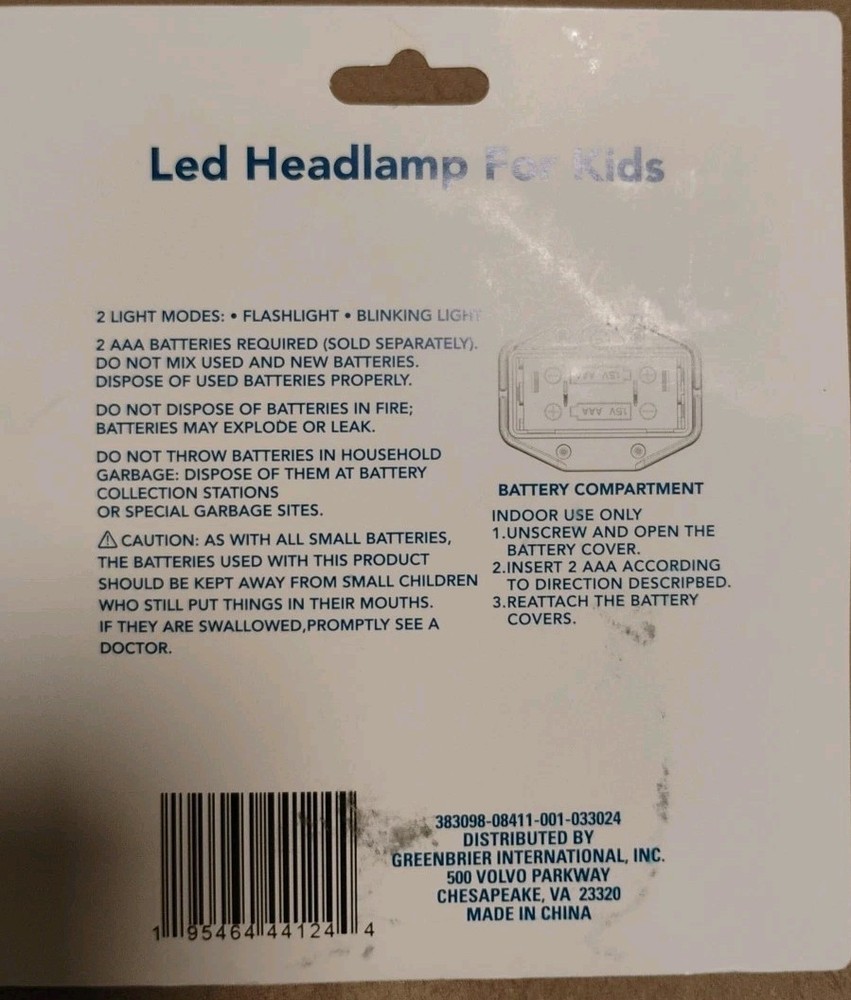 LED Headlamp For Kids