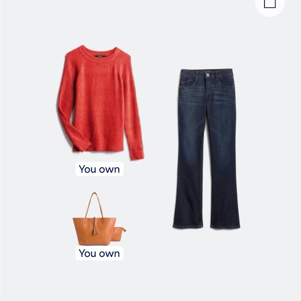 Stitch Fix Vero Moda | Leroya Crew Neck Pullover Sweater | Burnt Orange | Medium