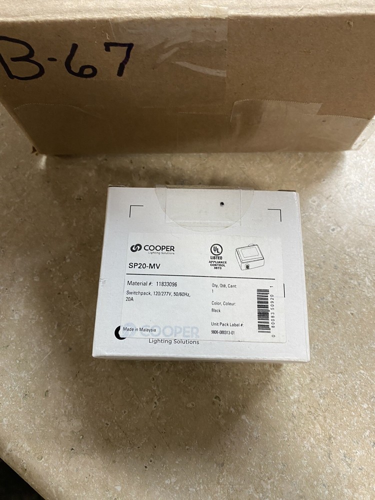 Cooper Lighting SP20-MV Greengate Heavy Duty Switch Pack 20A 120/277V