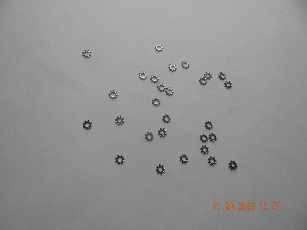 EXTERNAL STAR LOCK WASHERS #4 ZINC 40 PCS. NEW
