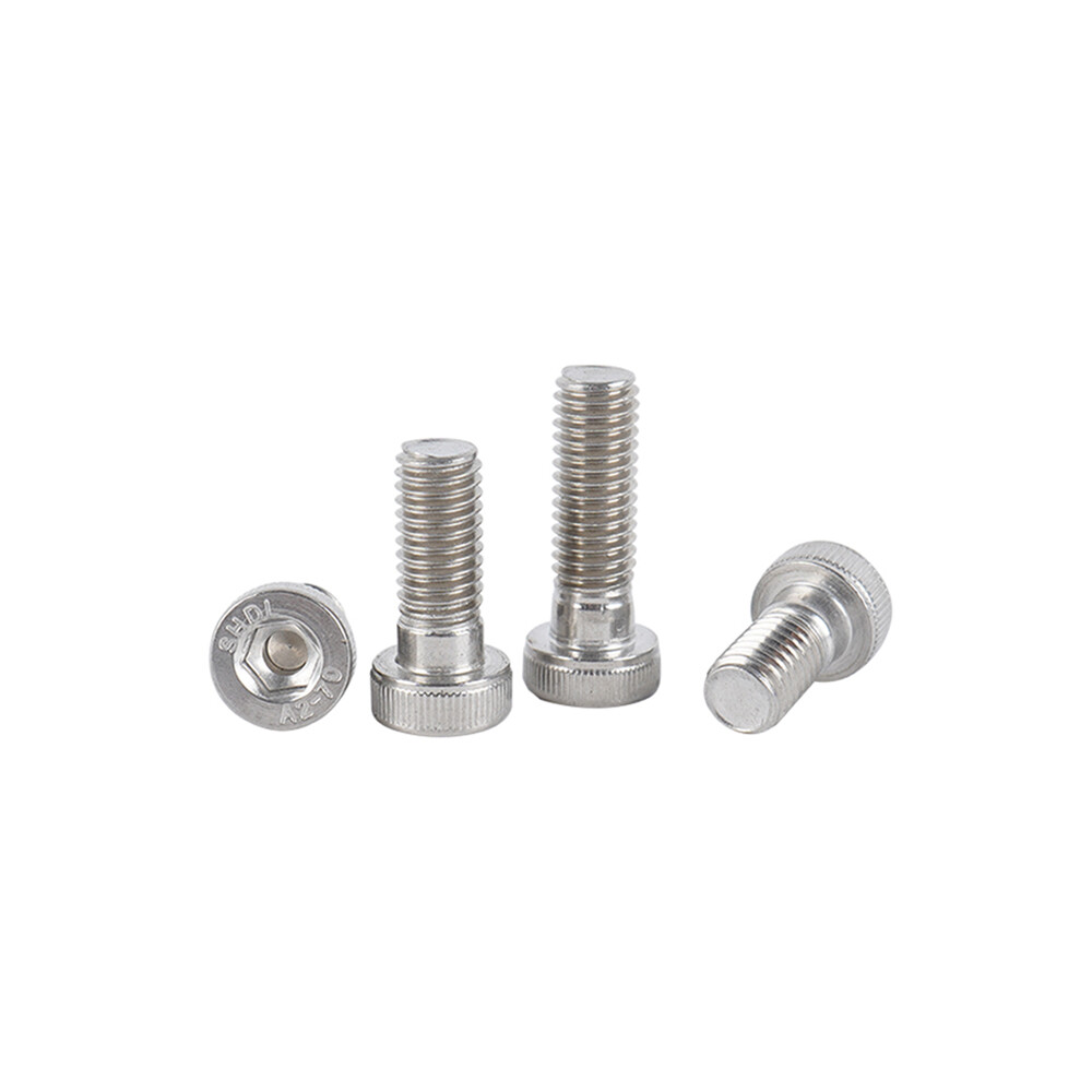 M6 M8 SUS316 Cylindrical hexagon socket knurled head pilot hole screw