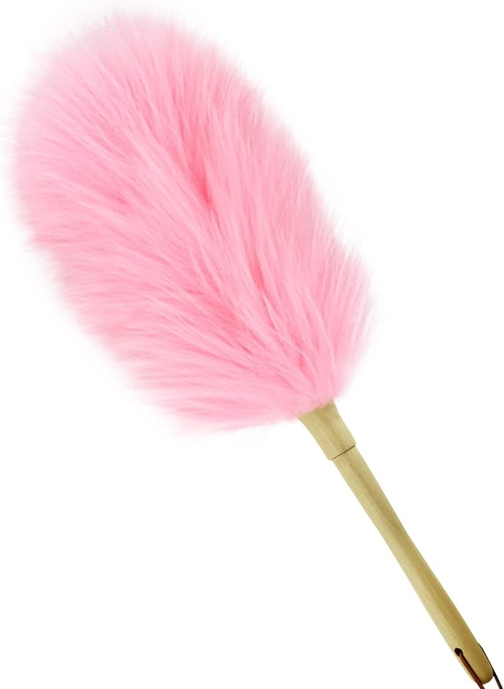 Lambswool Duster 14'' Length Solid Wooden Handle Leather Hang Strap Cleaning