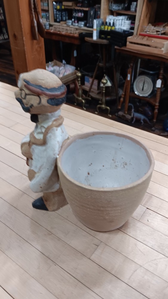 Vintage Ceramic Doctor Planter – Eyebrows, Mustache & Bedside Manner Optional