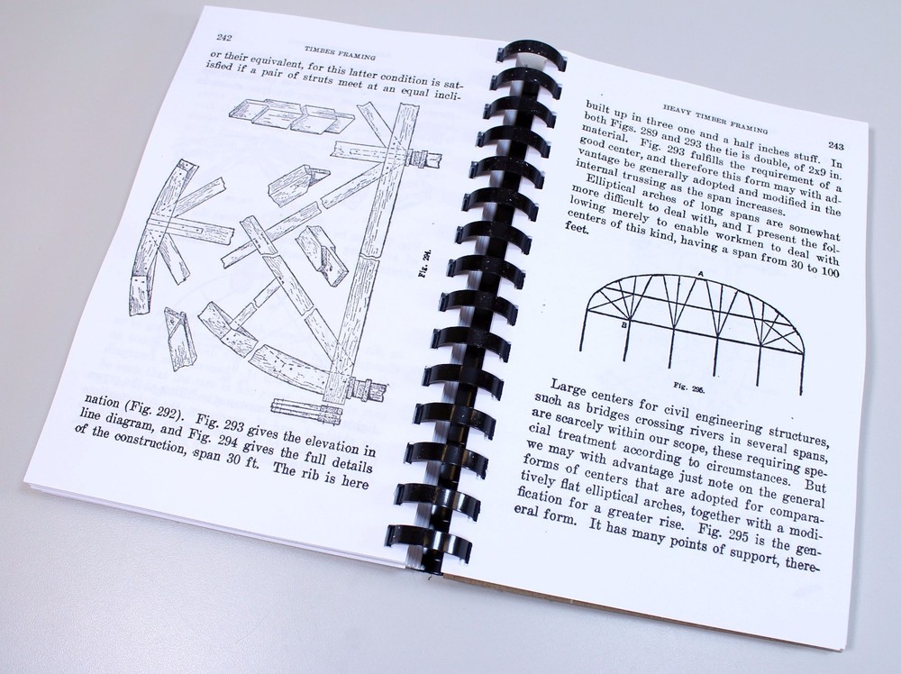 1908 Timber Frame Book Log Building Plans Home Cabin Drawknife Saw Chisel Scribe