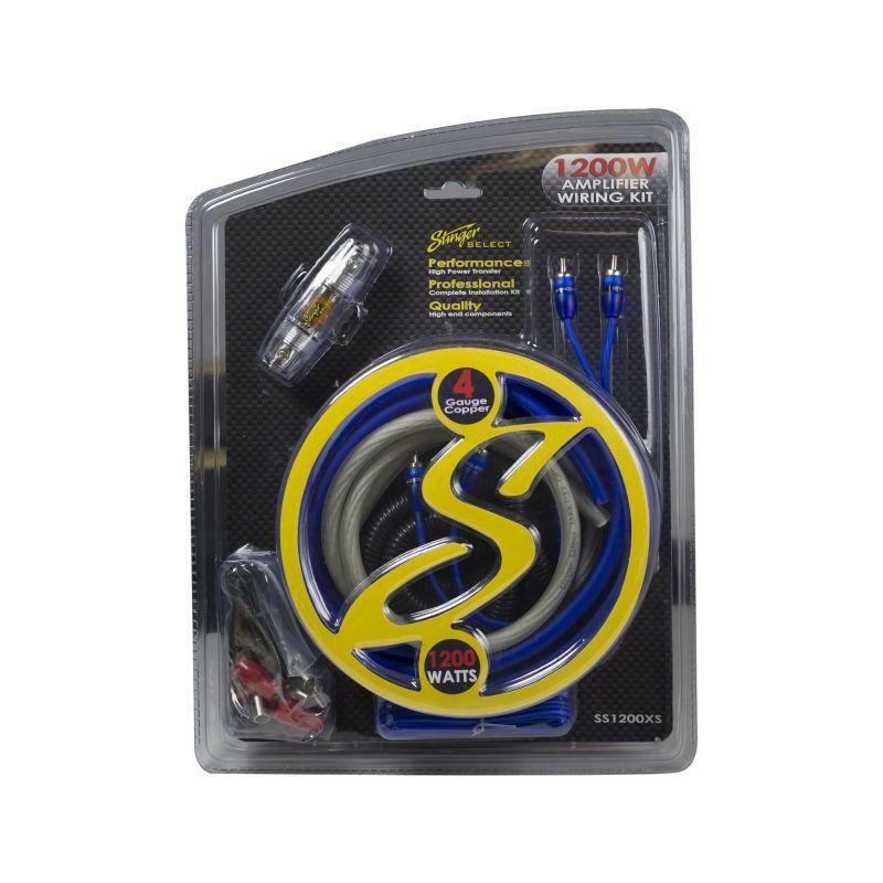 Stinger SS1200XS 4 Gauge Amplifier Wiring Kit, Copper