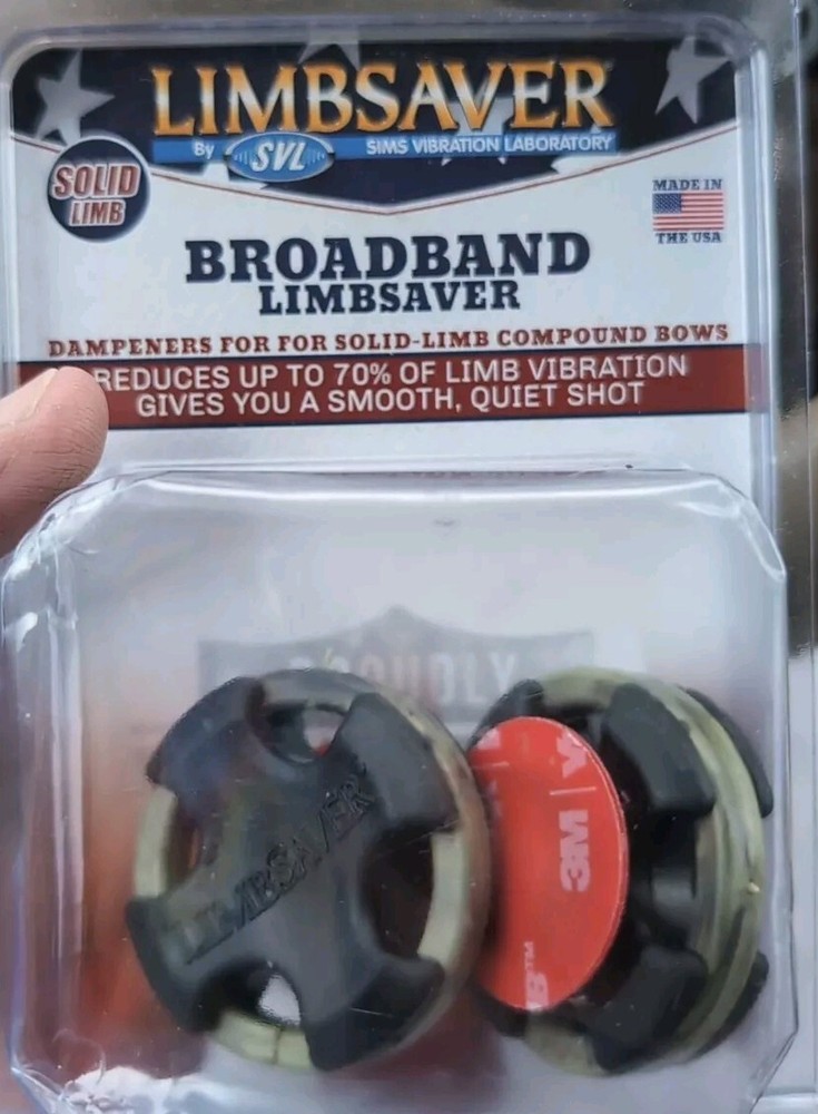 LimbSaver Broadband Dampener for Solid Limb Compound Bows, Black, 2-Pack