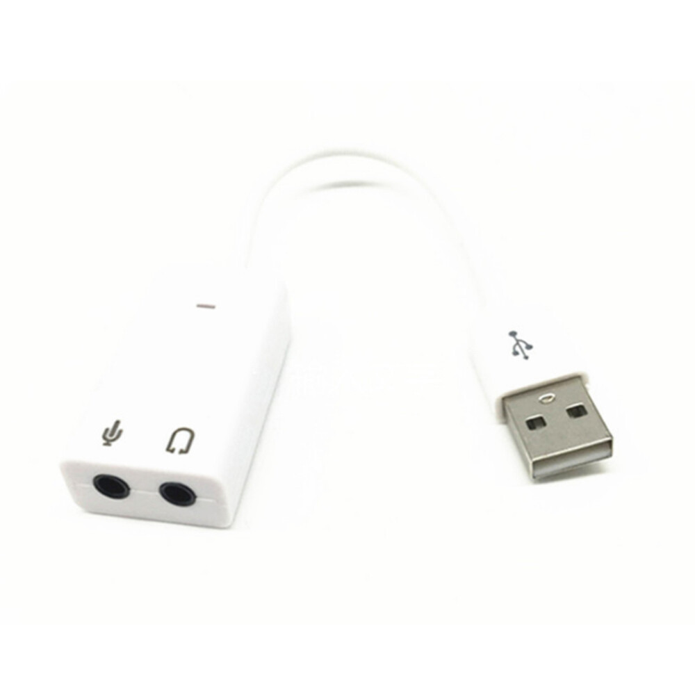 Headphone and Microphone Jacks USB External Stereo Sound Adapter