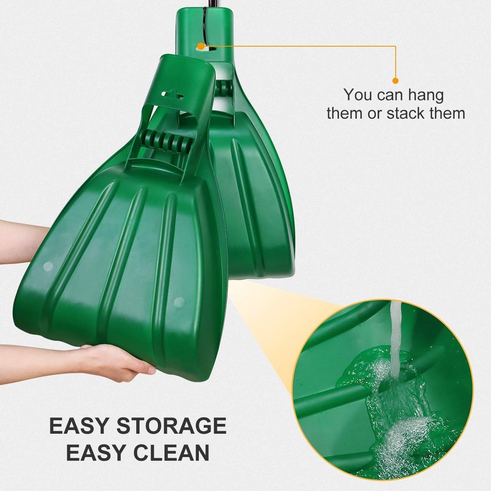 Large Leaf Scoops and Hand Rake Claw, Ergonomic Hand Held Garden Rake Grabber...