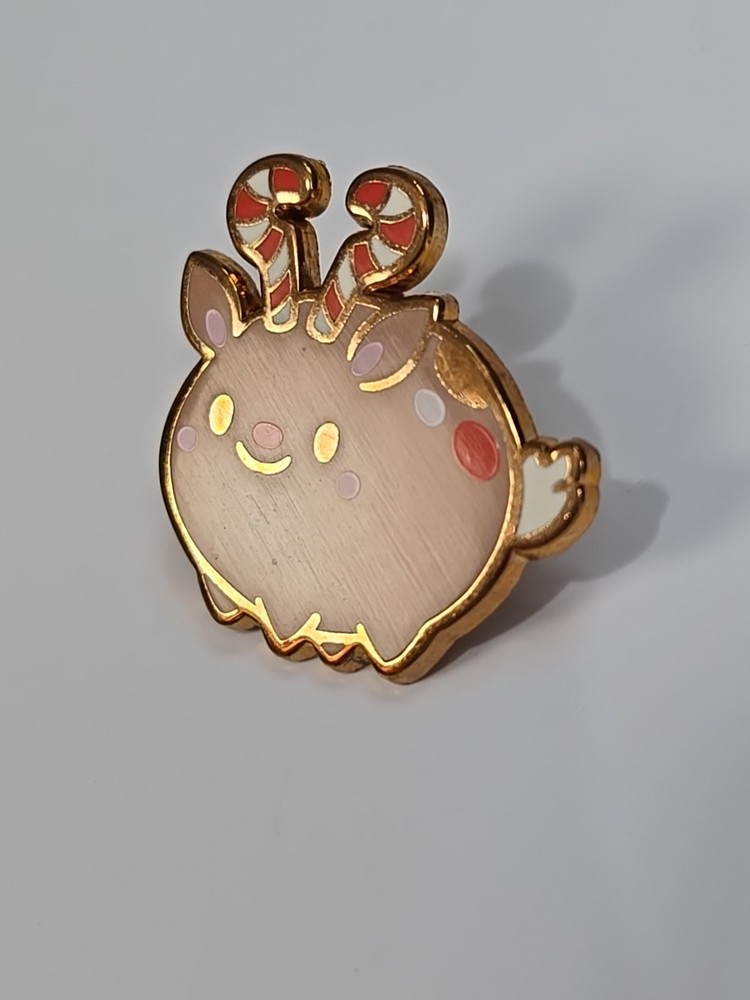 Cute Cat With Candy Canes Lapel Pin Small Size