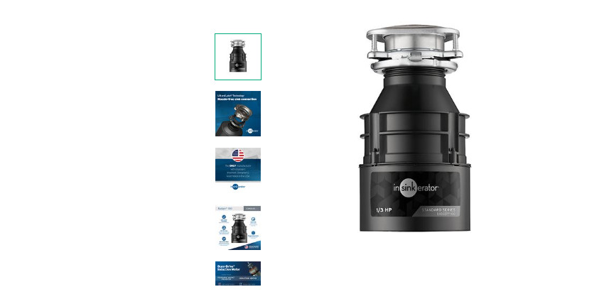 Insinkerator Badger 100 Garbage Disposal, 1/3 HP