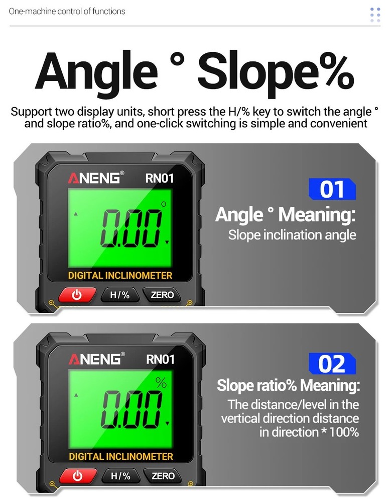 Magnetic Digital Level Box LCD Angle Finder Protractor Inclinometer Bevel Gauge