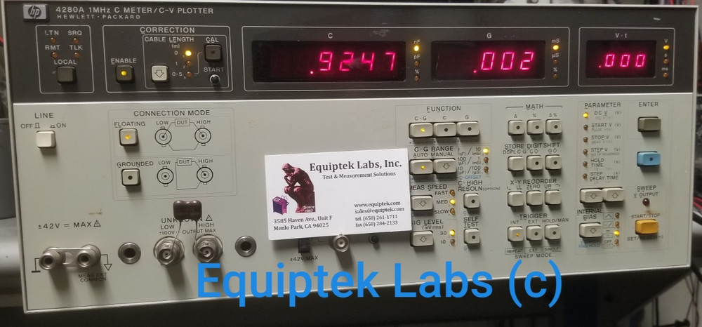HP 4280A 1 MHz Capacitance Meter C-V Plotter PERFECT +/-100V Bias GPIB interface