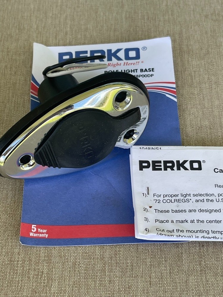 Perko  1048P00DP Pole light base 2 pin *NEW*