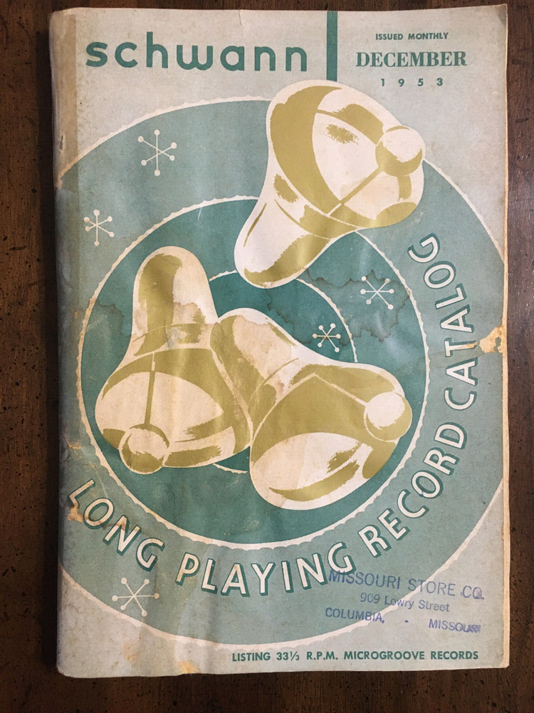 Schwann Long Playing Record Catalog. November, 1952 issue