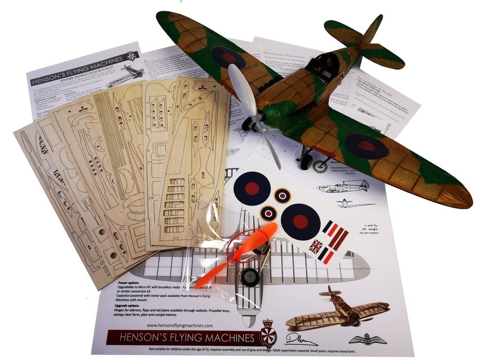 Henson's Flying Machines Spitfire Mk1 [FREE-FLIGHT] Balsa Kit
