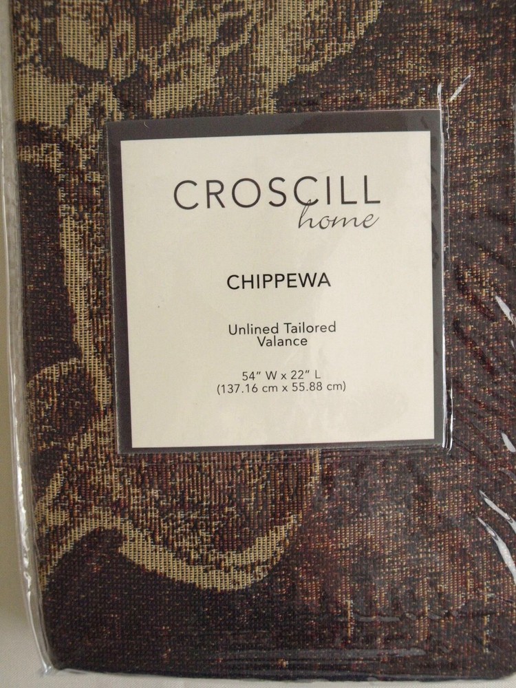 Croscill CHIPPEWA One Unlined Tailored Valance 54" Width x 22" Length