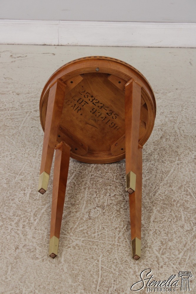 L72458: HICKORY WHITE Round Maple Neoclassical End Table