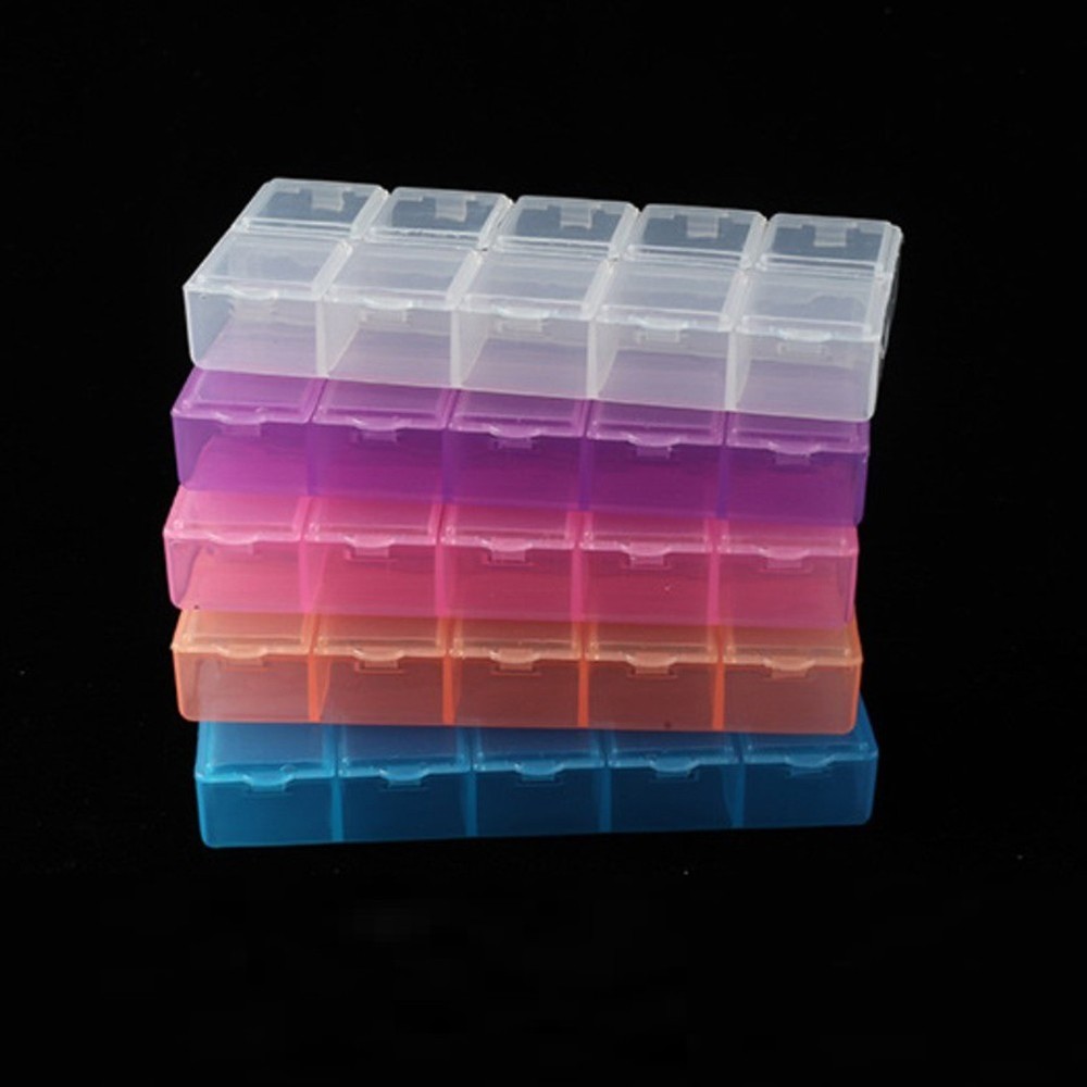Compact 10 Grid Plastic Storage Container for Crafts and Electronic Parts
