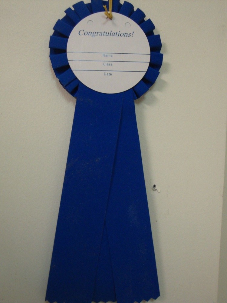 DELUXE BLUE 1ST PLACE RIBBON