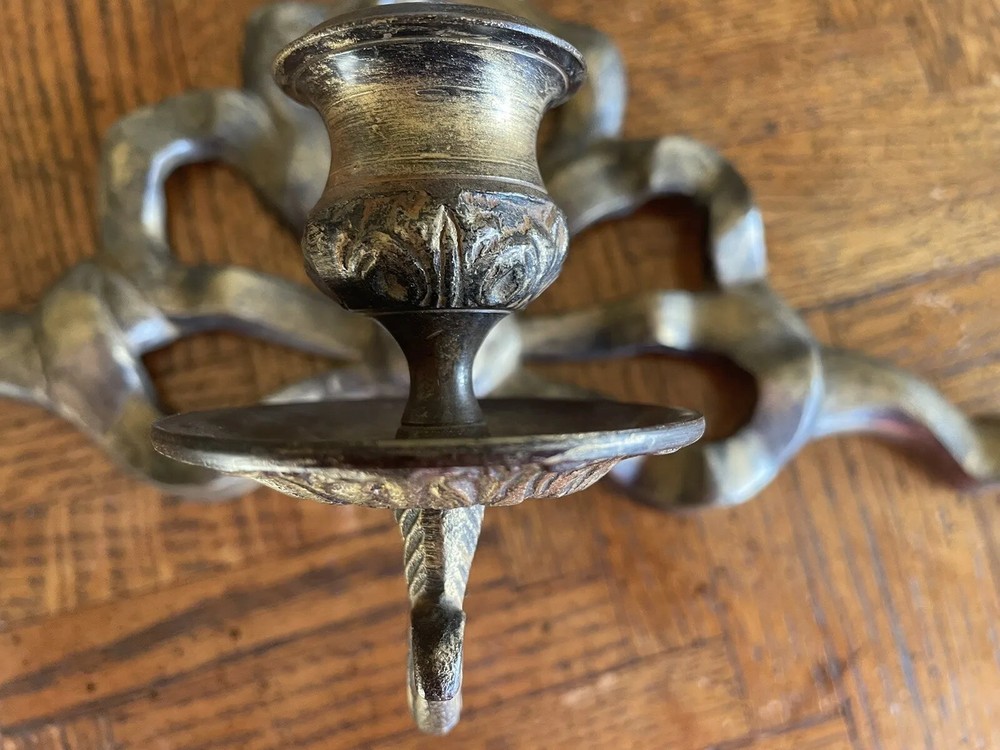 Brass Candle Wall Sconce VTG
