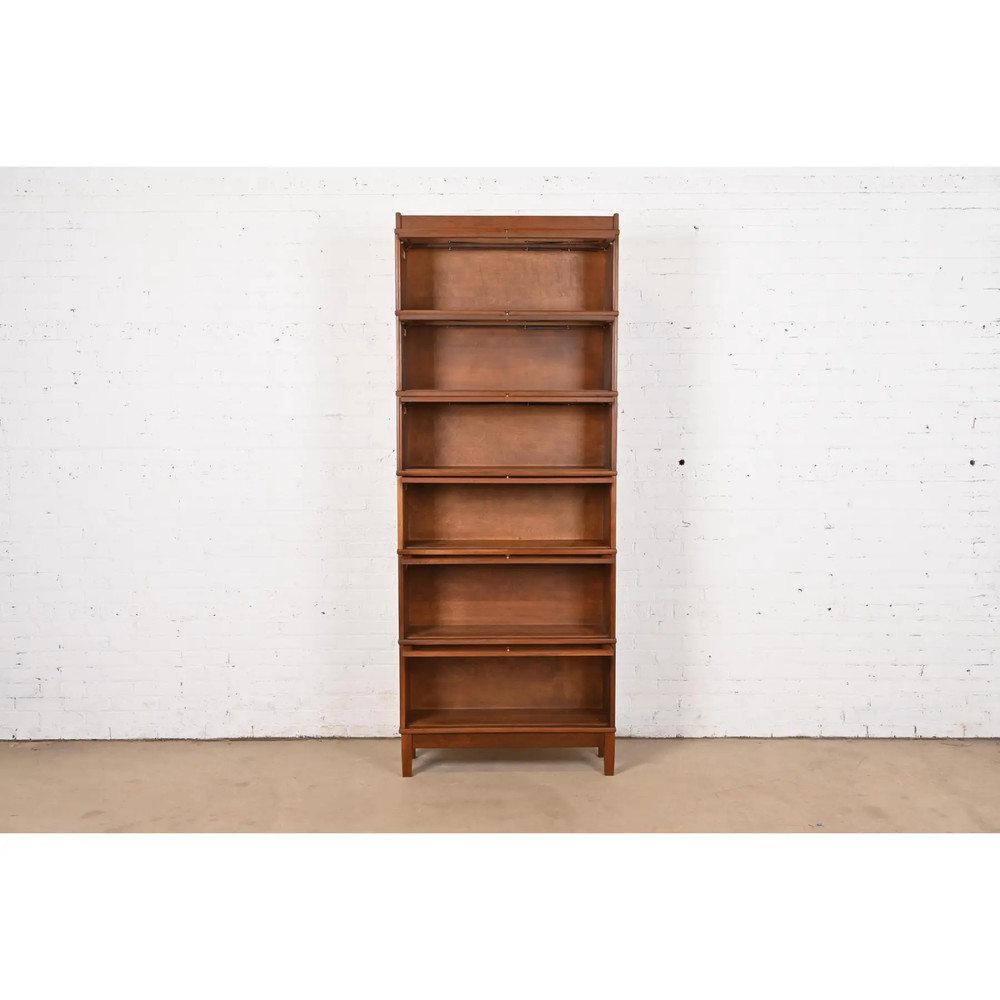 Arts & Crafts Walnut Six-Stack Barrister Bookcase by Hale