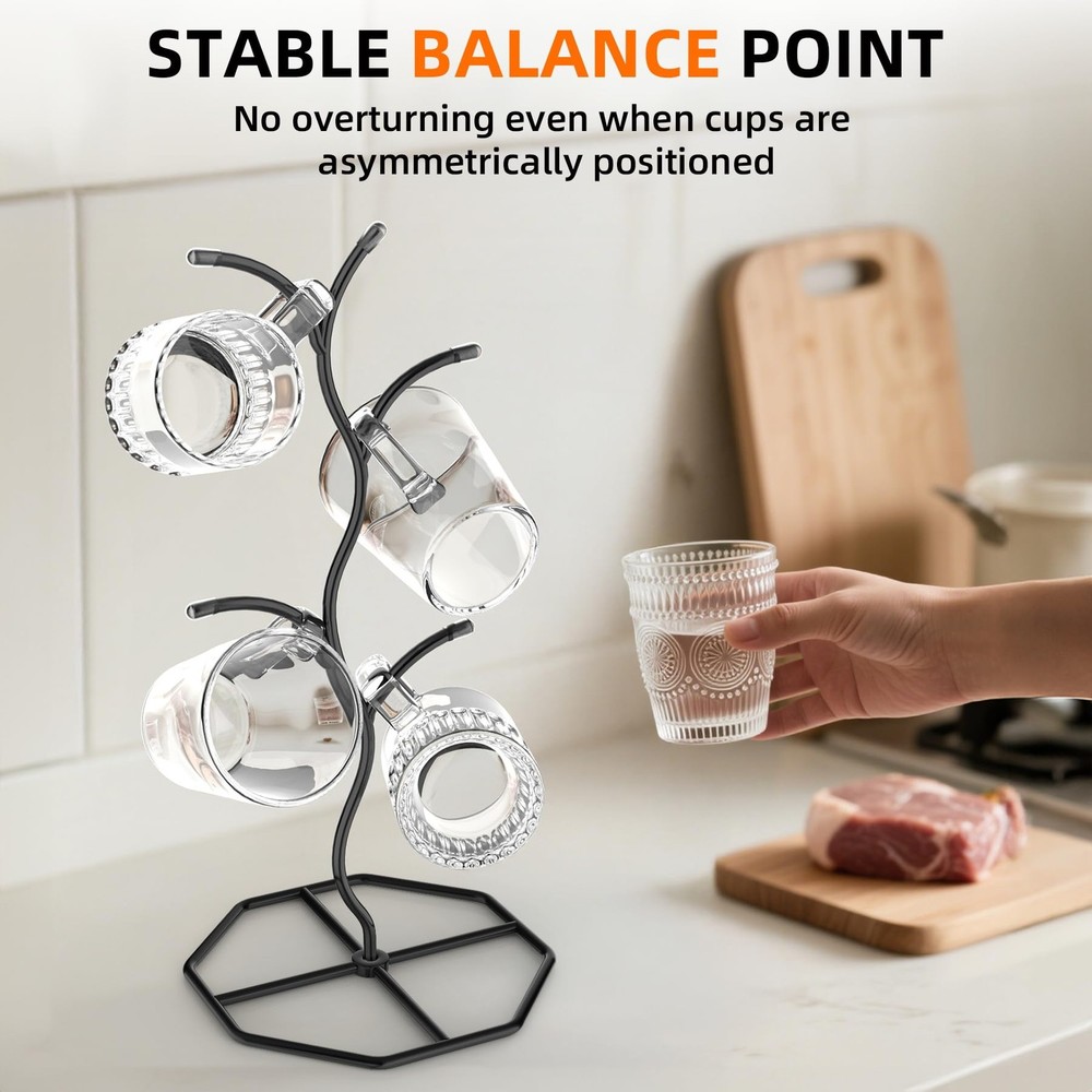 Beesini 2 Pack Coffee Mug Holders Tree, Metal Mug Holder, Decorative Mug Rack...