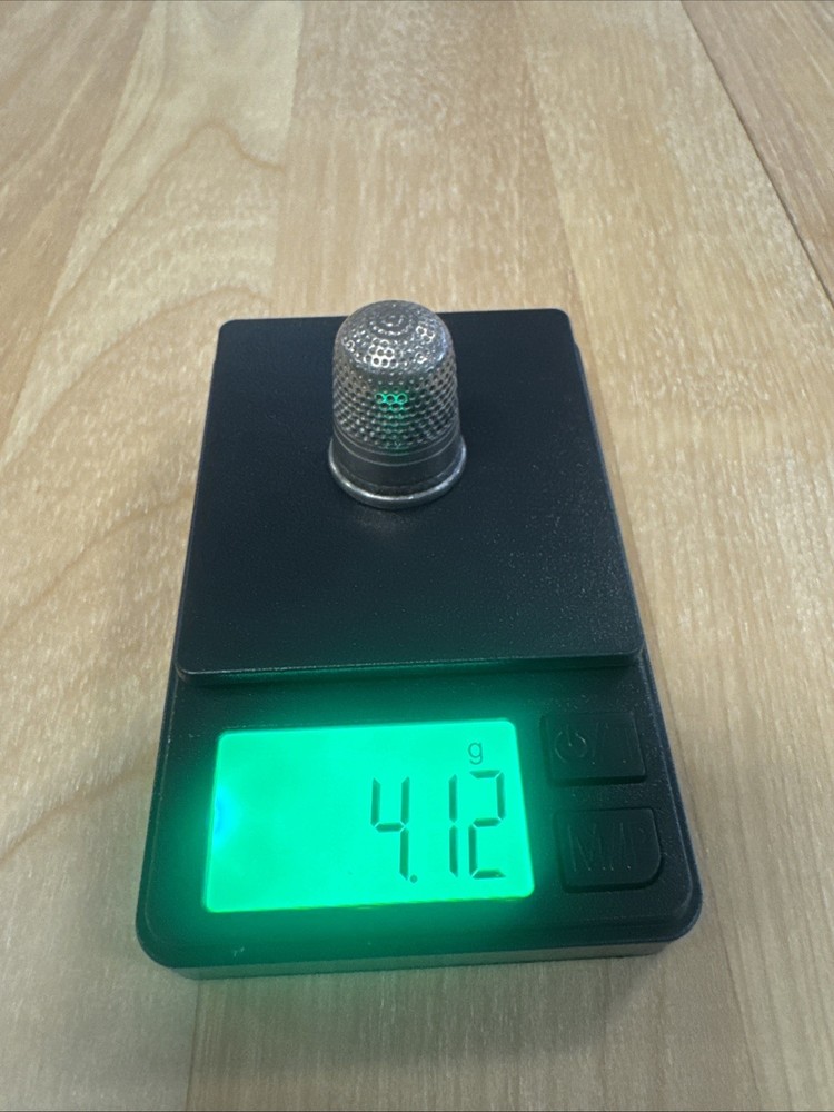 Antique Sterling Silver Thimble 9