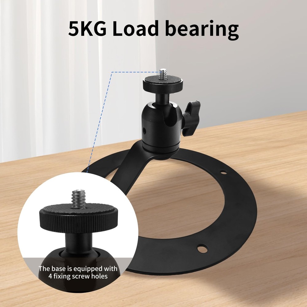 Projector Stand Table Tripod Ballhead Angle 360 Degree Adjustable with 1/4" S...
