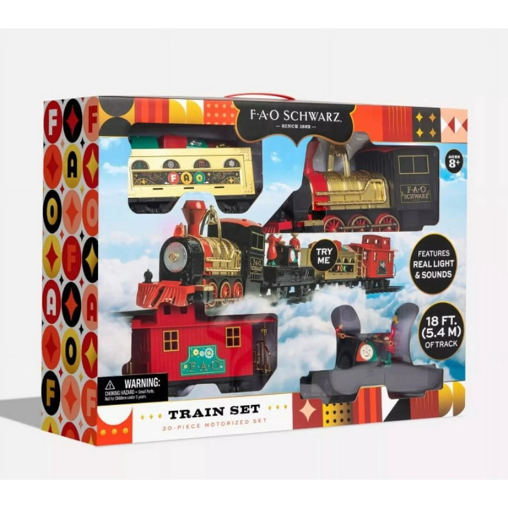 FAO Schwarz 1014783 Motorized Train Set - 30 Piece