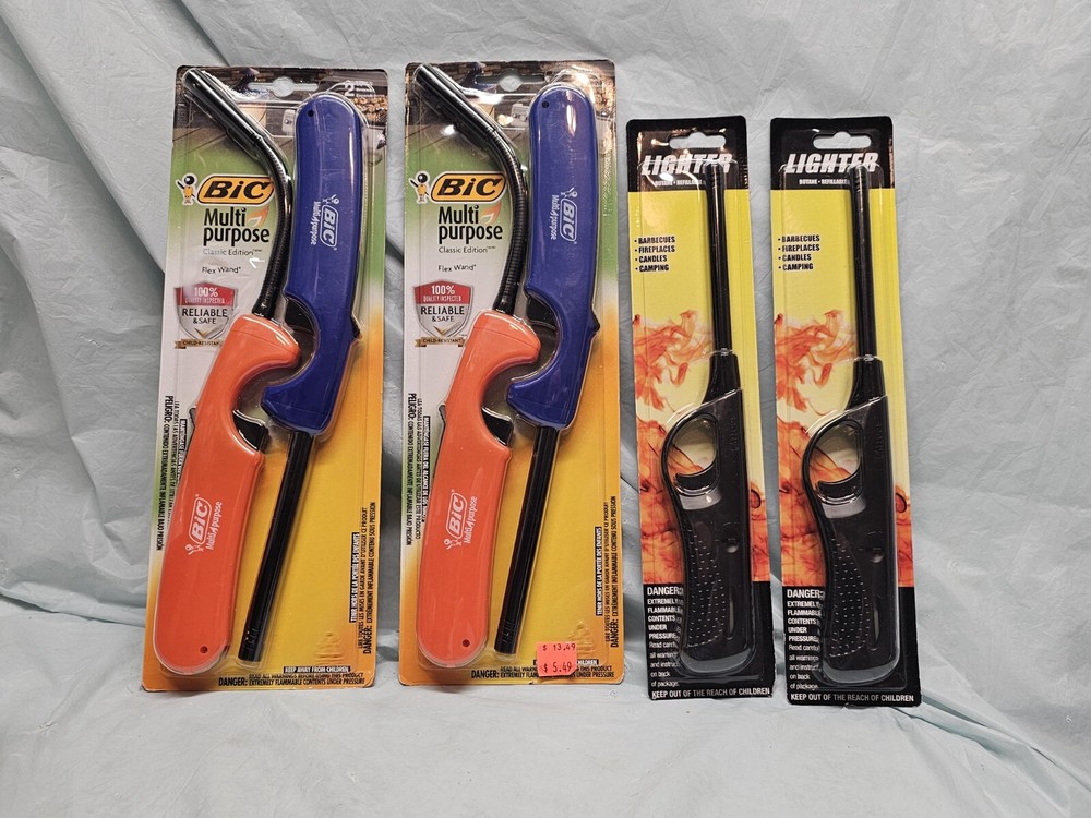 2 BIC Multi-Purpose Classic Edition Lighter & Flex Wand Lighter 2-Pack + More