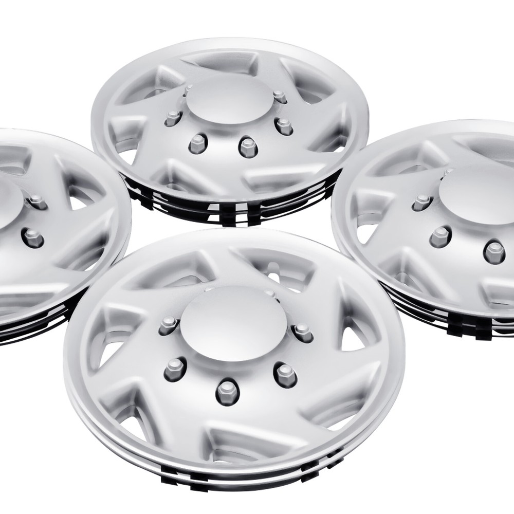 4pcs Silver Hub Caps Rim Simulators For Ford E250 E350 E450 Econoline 1999-2018