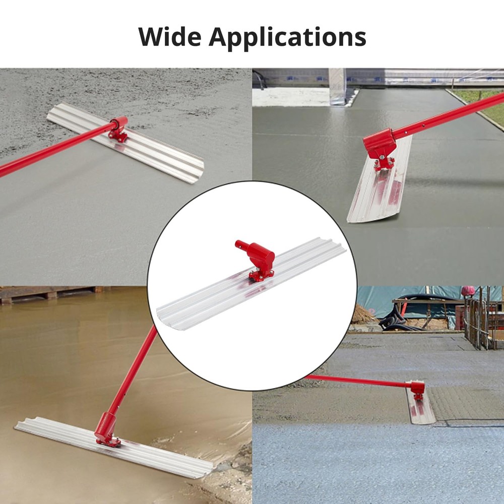 ⭐48"Bull Float Magnesium Concrete Float Round End Aluminum Tool W/Float Bracket