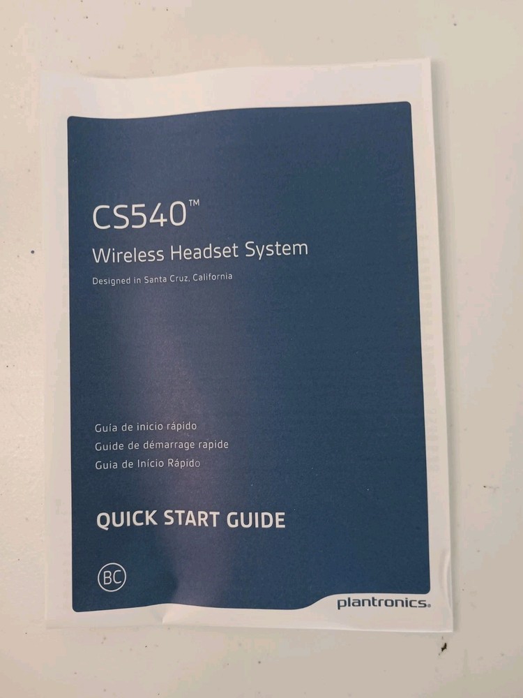 Plantronics Wireless Headset System CS540