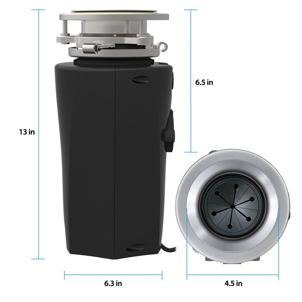 10ustn5603b Torque Garbage Disposal System With Stainless Steel Impellers & Grid