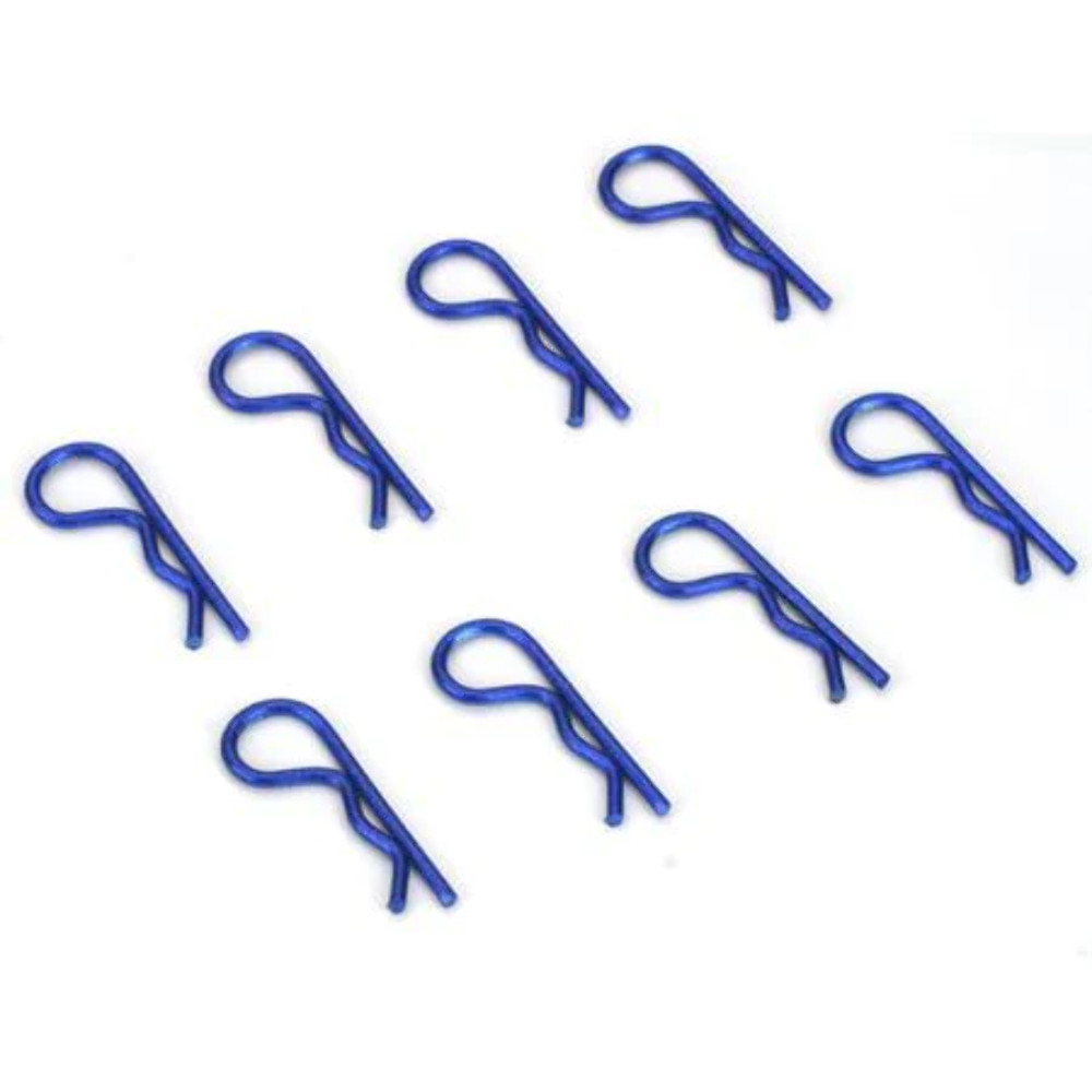 Dynamite DYN5526 Anodized Body Clips, Blue (8)