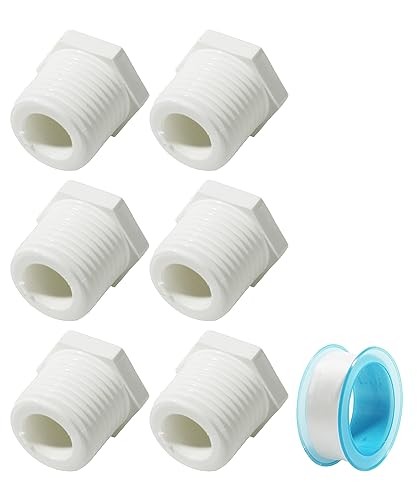Zlirfy 1/2 Inch NPT Water Heater Drain Plug - 6 Pieces, Compatible With RV