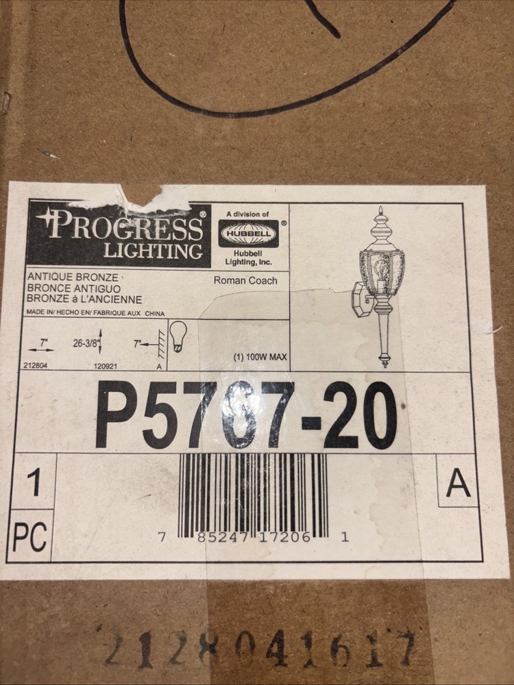 Progress Lighting P5767-20 Med Wall Lantern, 1-100-watt