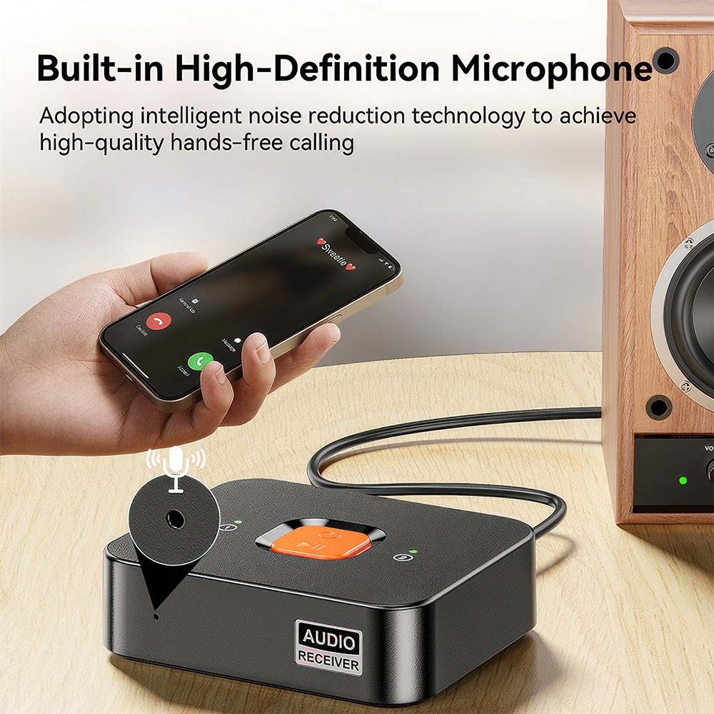 Bluetooth 6.0 Receiver Adapter -Wireless Audio Streaming for Home Stereo Speaker