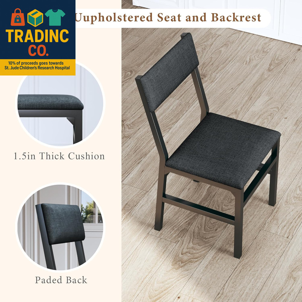 7-Piece Dining Table Set for 4-6, Extendable Kitchen Table Cushion Chairs Set of