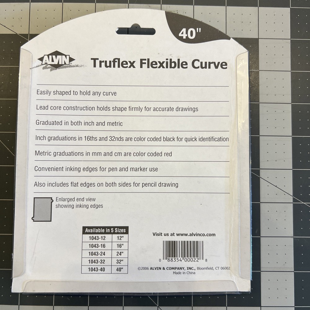 Alvin Trifled Flexible Curve 40"