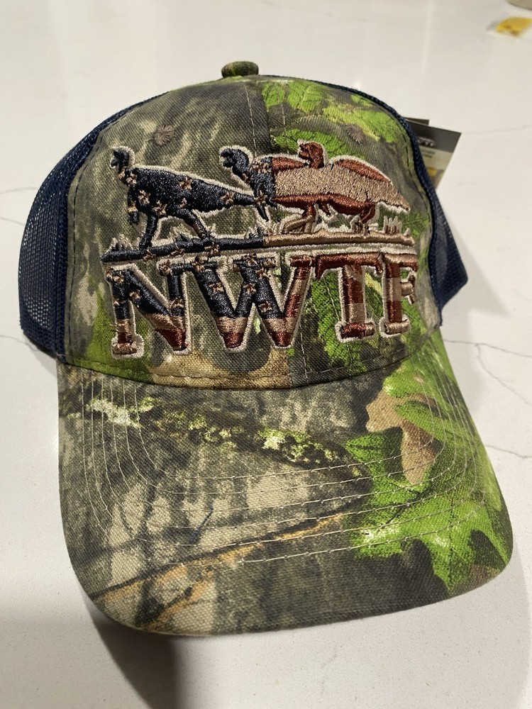 Patriotic  Retro NWTF logo  meshback hat