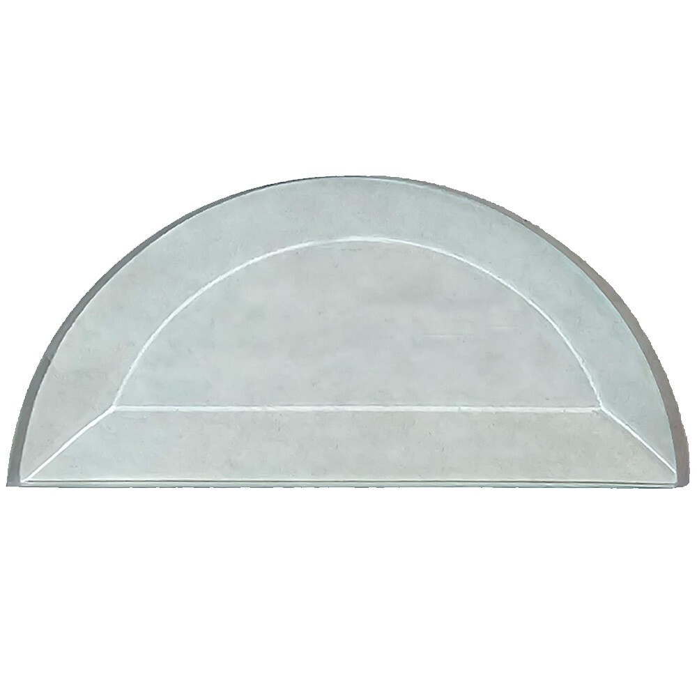 3"x1.5" Clear Half Circle Glass Bevel 10Pack