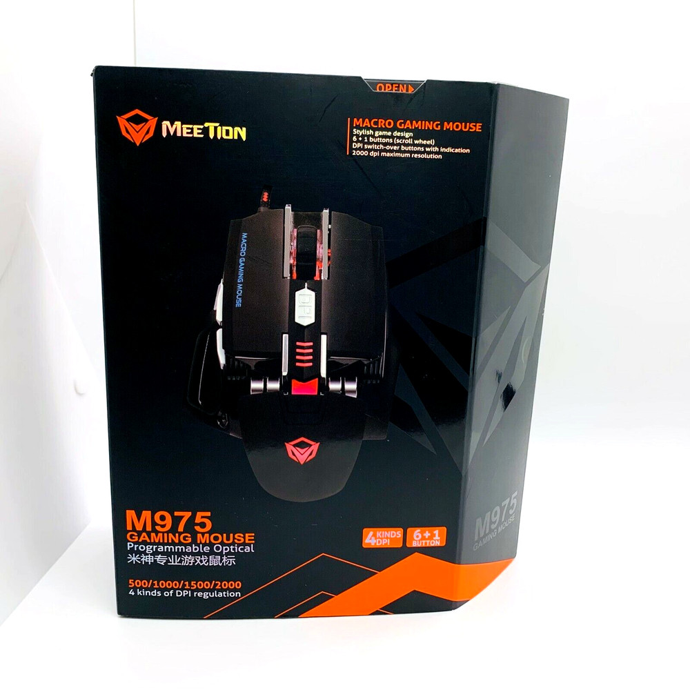 MeeTion Black M975 Macro Gaming Mouse