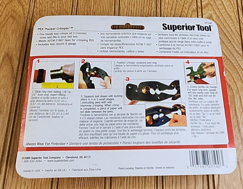 Superior Tool 07100 Pex Pocket Crimper