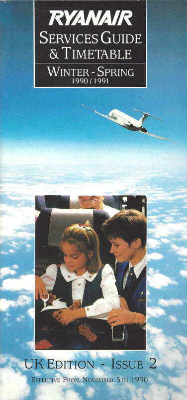 Ryanair UK system timetable 11/5/90 [1113]