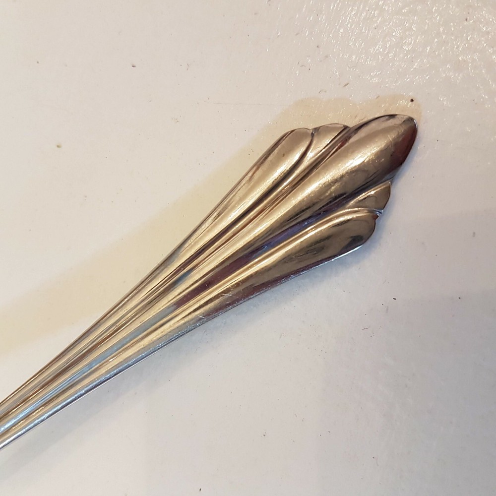 Reed & Barton SARAJEVO Select Pierced Serving Spoon Stainless Ribbed Handle