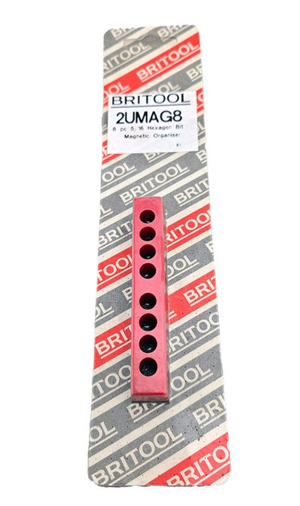 Britool Tools 8pc Magnetic 5/16" Bit Organiser - 2UMAG8