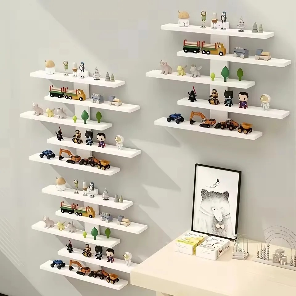 Adjustable Wall Mount Display Shelf Stand for Action Figures Blocks Collectibles